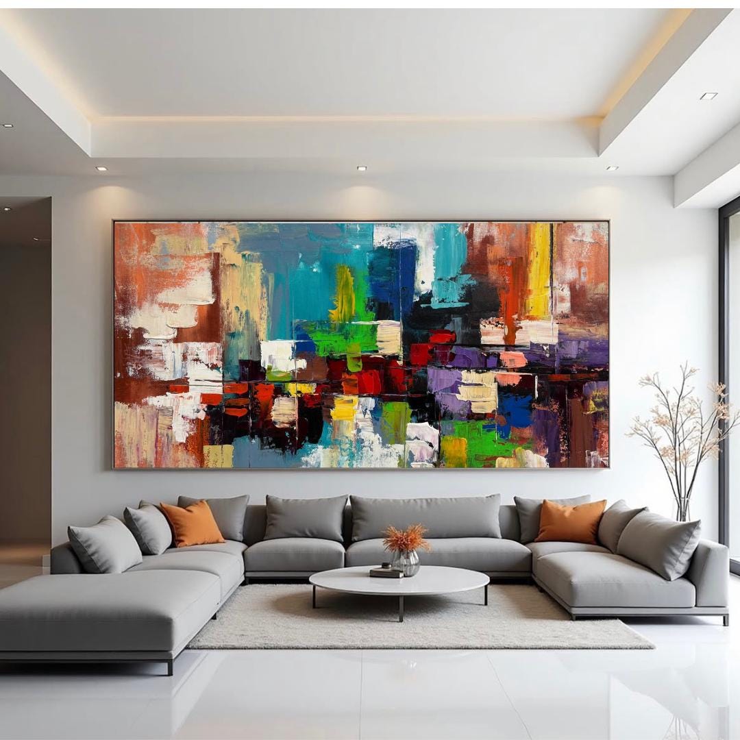 Modern Colourful Abstract Digital Wall Art – Printable Contemporary ...