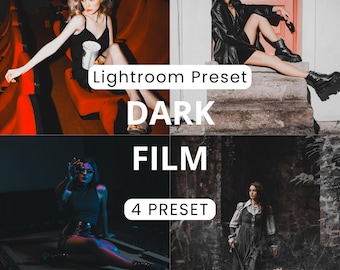 Dark Film Lightroom Preset | Moody Cinematic Photo Editing (Instant Download)