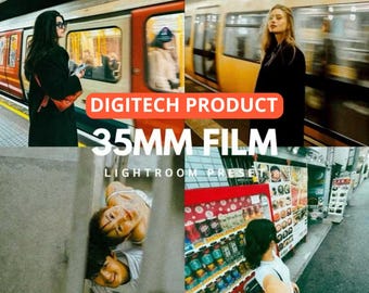 35 Aesthetic Lightroom Presets | 35mm Film Look Preset Pack | Lightroom Mobile & Desktop Photo Editing