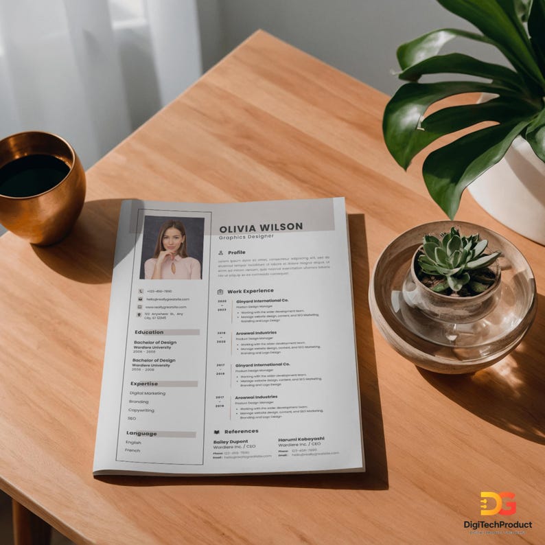 ATS Friendly Resume Template Bundle Canva Editable CV for Job ...
