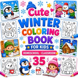 Páginas de actividades de invierno para niños, 35 laberintos imprimibles para jugar al escondite (PDF)