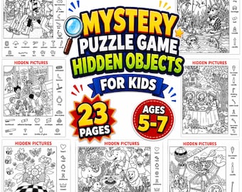 Mystery Puzzle Game Hidden Objects for Kids  , Fun Detective Activity PDF