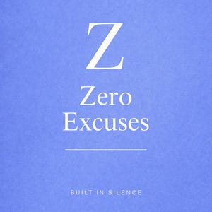 Lámina decorativa con la letra Z / Cero excusas / Impresión motivacional (Descarga digital)