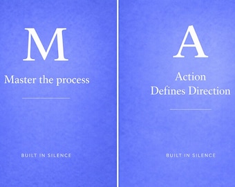 Arte mural "Domina el proceso" / Cita motivacional imprimible / Póster minimalista sobre mentalidad / Lámina sobre disciplina / Descarga digital