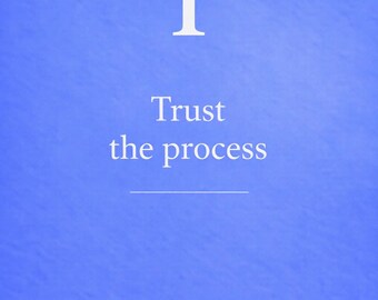 Póster «Confía en el proceso» / Arte mural motivacional / Cita inspiradora para imprimir / Lámina minimalista sobre disciplina / Descarga digital