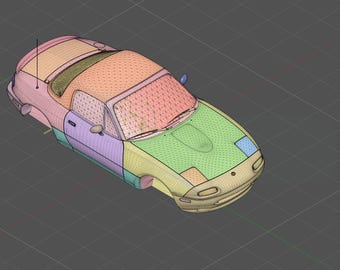 Mazda mx5 miata eunos RHD mk1 Full .stl and .OBJ files of the body for recreation, 3d printing, modeling
