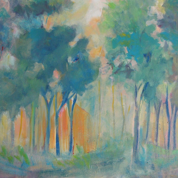 The Clearing   20 x 24   1.5 inch gallery wrapped  original acrylic paintig  landscape