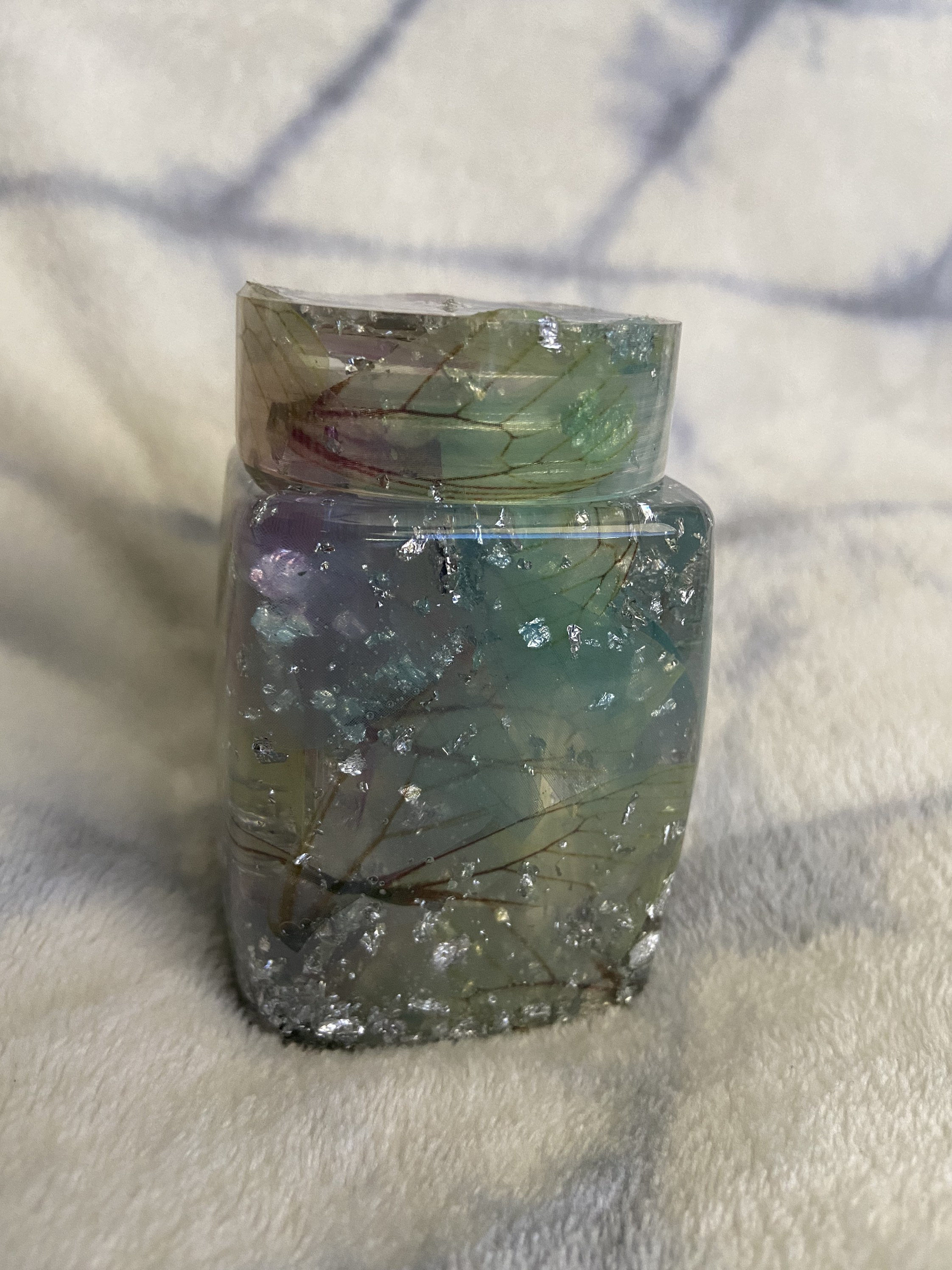 Custom Resin Jar Container with screw top lid Square made Etsy