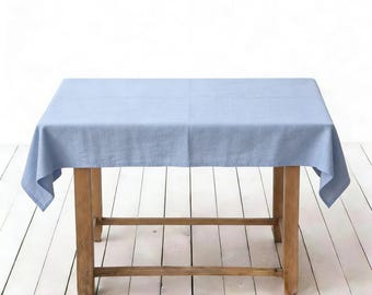 Natural Linen Tablecloth – Rustic Farmhouse Table Cover in Multiple Colors, Washed Linen Dining Tablecloth for Everyday & Dinner Parties