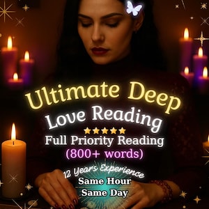 Lectura de Tarot del Amor de 5 Cartas / Guía Psíquica Profunda / Percepción Emocional Multidimensional