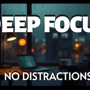 Deep Focus – No Distractions | 10 Min Rain- Brown Noise for Work - Study