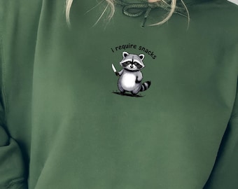 I Require Snacks PNG SVG, Fat Raccoon Shirt, Funny Raccoon Png, Goblincore Animal Lover Gift, Cozy Snack Gremlin Tee, I Require Snacks Shirt