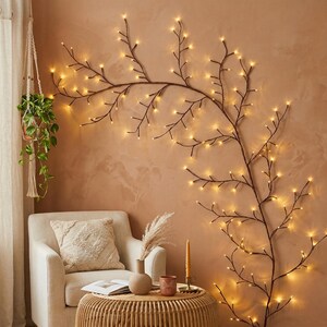 Climbing Tree Branch String Lights - Natural Wall Decor USB with Remote