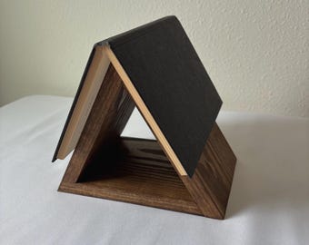 Handmade Thin Triangular Wooden Book Rest | Book Page Holder | Book Valet