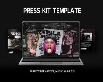 Canva PUNK Website Press Kit Template By KEYBO