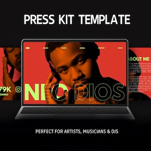 Canva Bold Press Kit Template for Musicians & Artists