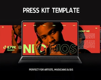 Canva Bold Press Kit Template for Musicians & Artists