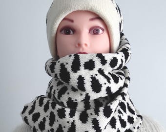 Gorro largo: gorro de lana de invierno, forrado de algodón, regalo original.