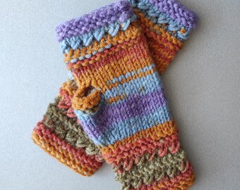 Calentadores de manos de punto grueso, un acogedor regalo de cumpleaños para ella.