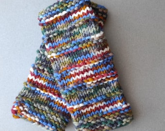 Cottagecore Fingerless Mittens, Hand Knit, Cozy Gift for Her, Grandma Style