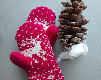 Mitones de lana con cordón, calentadores de manos de animales, doble capa, para edades de 1 a 2 años