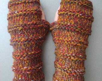 Guantes sin dedos para mujer, calentadores de brazos, tejido grueso, regalo de cumpleaños