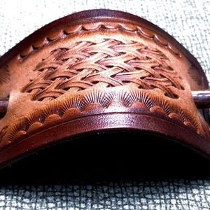 Leather Hand Crafted Hair Barrette