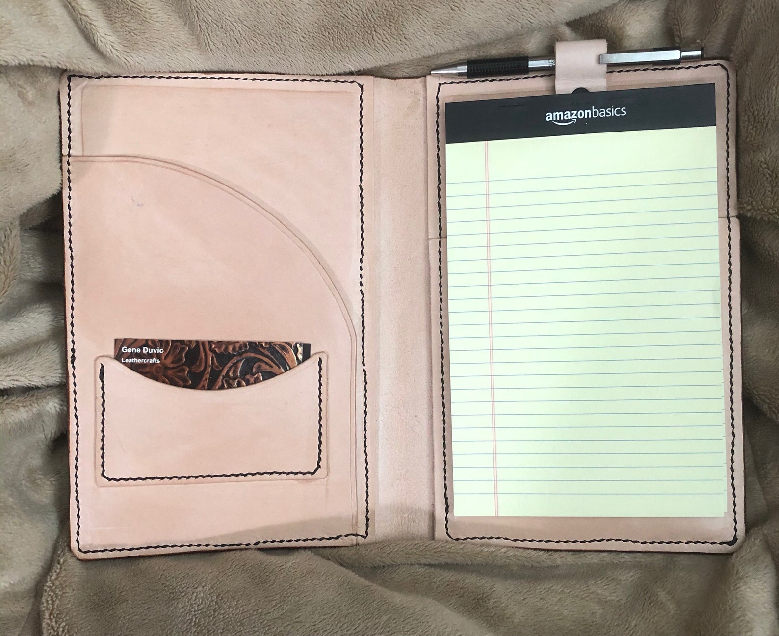 Mini Portfolio for 5x8 Pad Hand Carved Leather Texas Etsy