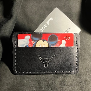 Cartera Slim 3 compartimentos Longhorn Negro