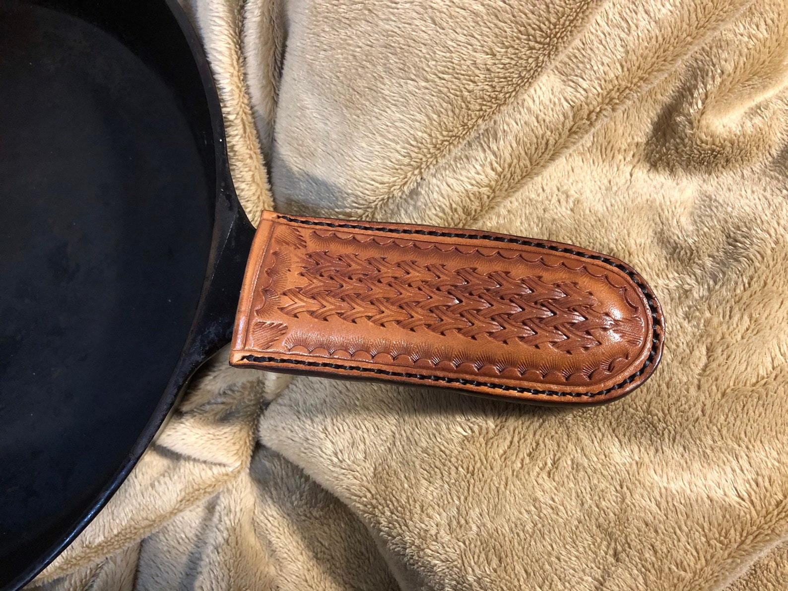 20 Leather Cast Iron Skillet Handle Cover Quantity of 20 Etsy