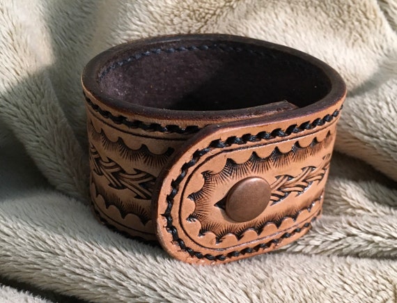 Designer leather cuff bracelet best sale