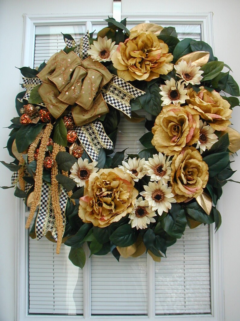 After Winter Wreath Front Door Fl Decoration Image 0