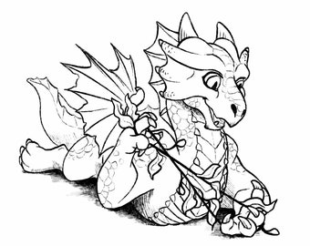 Coloring Page - Bronze Dragon Kelp Cat's Cradle