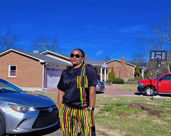 Ankara Wide-Leg Pants Set (2-Piece)