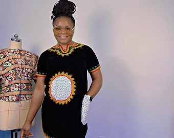 Handmade Embroidered Bamenda Dress | Cameroon Grassfields Attire