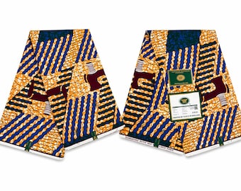 Vibrant Ankara Dutch Wax Print Cotton Fabric by Yard, African Textile for Dresses