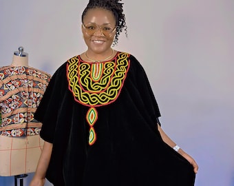 Handmade Embroidered Bamenda Dress | Cameroon Grassfields Attire