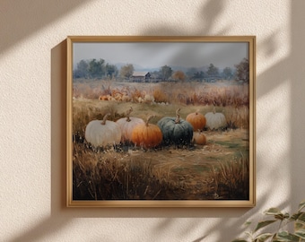 Landscape Art Print, Rustic Home Decor, Modern Farmhouse Painting (Digital Download)