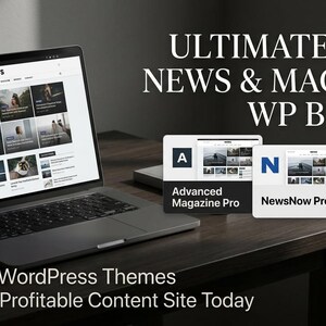 3 Magazine WordPress Themes, SEO Ready (Digital Download)
