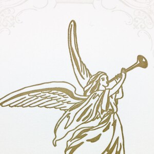 Angel Christmas Card Set of 6 Letterpress Cards image 1