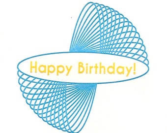 Happy Birthday retro letterpress birthday card