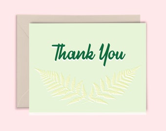 Fern Thank You Card