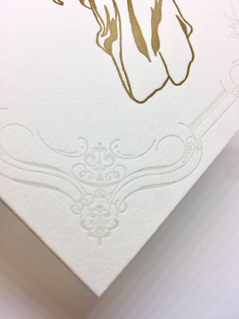 Angel Christmas Card Set of 6 Letterpress Cards image 7