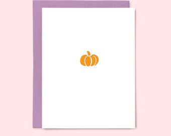 Little Pumpkin Letterpress Halloween Greeting Card