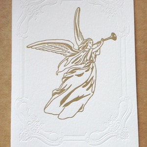 Angel Christmas Card Set of 6 Letterpress Cards image 4