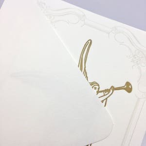 Angel Christmas Card Set of 6 Letterpress Cards image 5