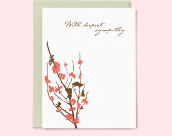 Flowering Quince Sympathy Card