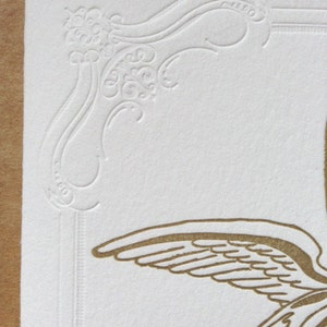 Angel Christmas Card Set of 6 Letterpress Cards image 3