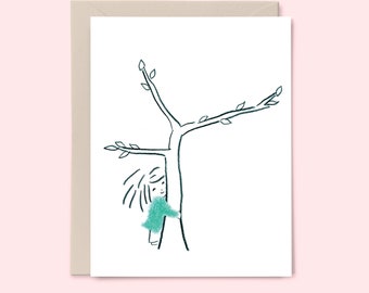 Tree Hug - set of 6 notecards - Illustration by Toni Yuly