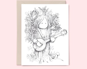 Forest Musician Card - Illustration by Cory Bushore